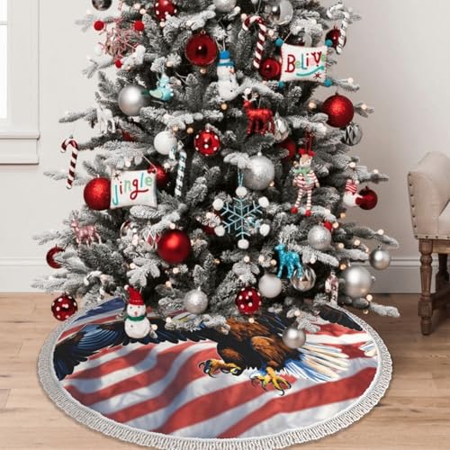Tapis de sapin aigle imprimé et drapeau américain de qualité - 7