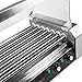 Olde Midway Electric 18 Hot Dog 7 Roller Grill Cooker Machine with Cover 900-Watt - Commercial Grade