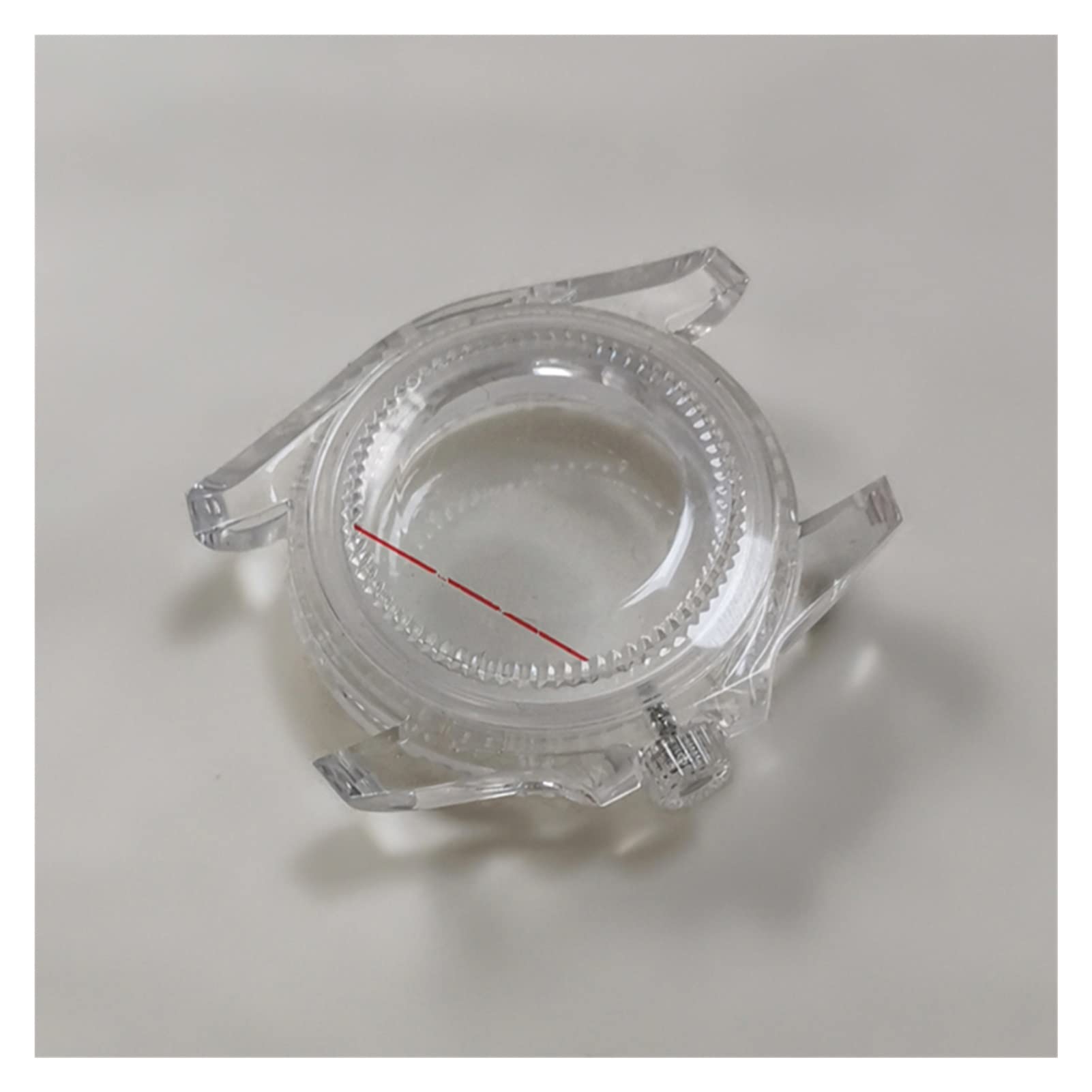 Caja de plástico de 40 mm con Cristal acrílico, Material Luminoso Verde Sub, Compatible con los Movimientos 8215, 8200 y 821A, acoplado a un Movimiento mecánico automático 2813.