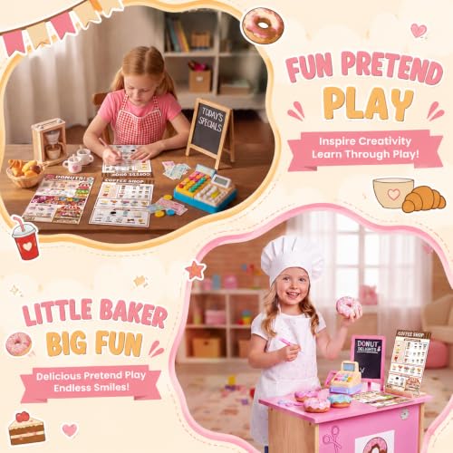 Image of Eaasty 12 Pack Kids Pretend Play Notepads 4x12 Inch,Food | 6 Career Themes Dental Police Vet Makeup Restaurant, 40 Pages per Notepad for Toddlers Imaginative Activity and Learning