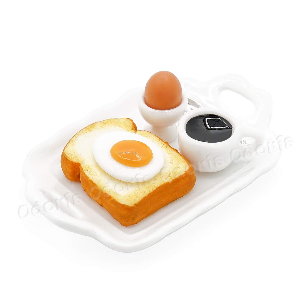 1/6 Scale Miniature Breakfast Set – Porcelain Dollhouse Food Decorations