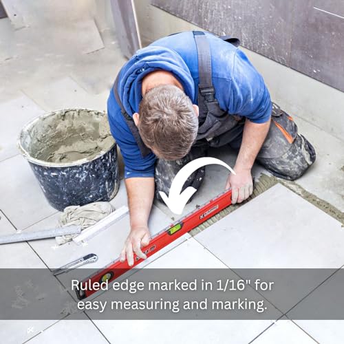 Kapro - 770 Exodus Professional Box Level - 12" - With 45° Vial & Ruler - For Leveling, Measuring, Marking, and Cutting - Features 3 Vials, Precise Straightedge, and Wall-Grip - Image 5