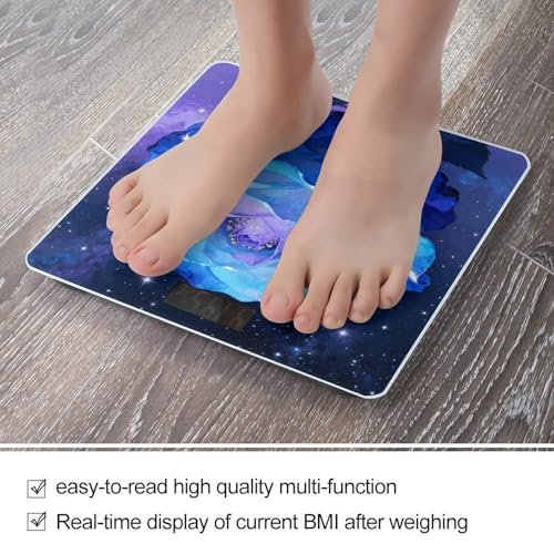 Báscula digital de baño azul rosa estable precisa miniatura 5