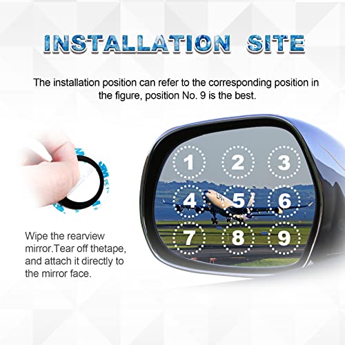 2Pcs Blind Spot Mirror Frameless Hd Glass Convex Rear View Mirror 360°Rotate, Angle Adjustable Exterior Accessories With Car Suv And Trucks (Circle) #TOP5