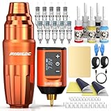 Padieoe Tattoo Gun Dotwork Tattoo Kit Wireless Tattoo Machine Kit with 1500mAh Capacity Battery Tattoo Power Supply Rotary Tattoo Practice Pen for Beginners