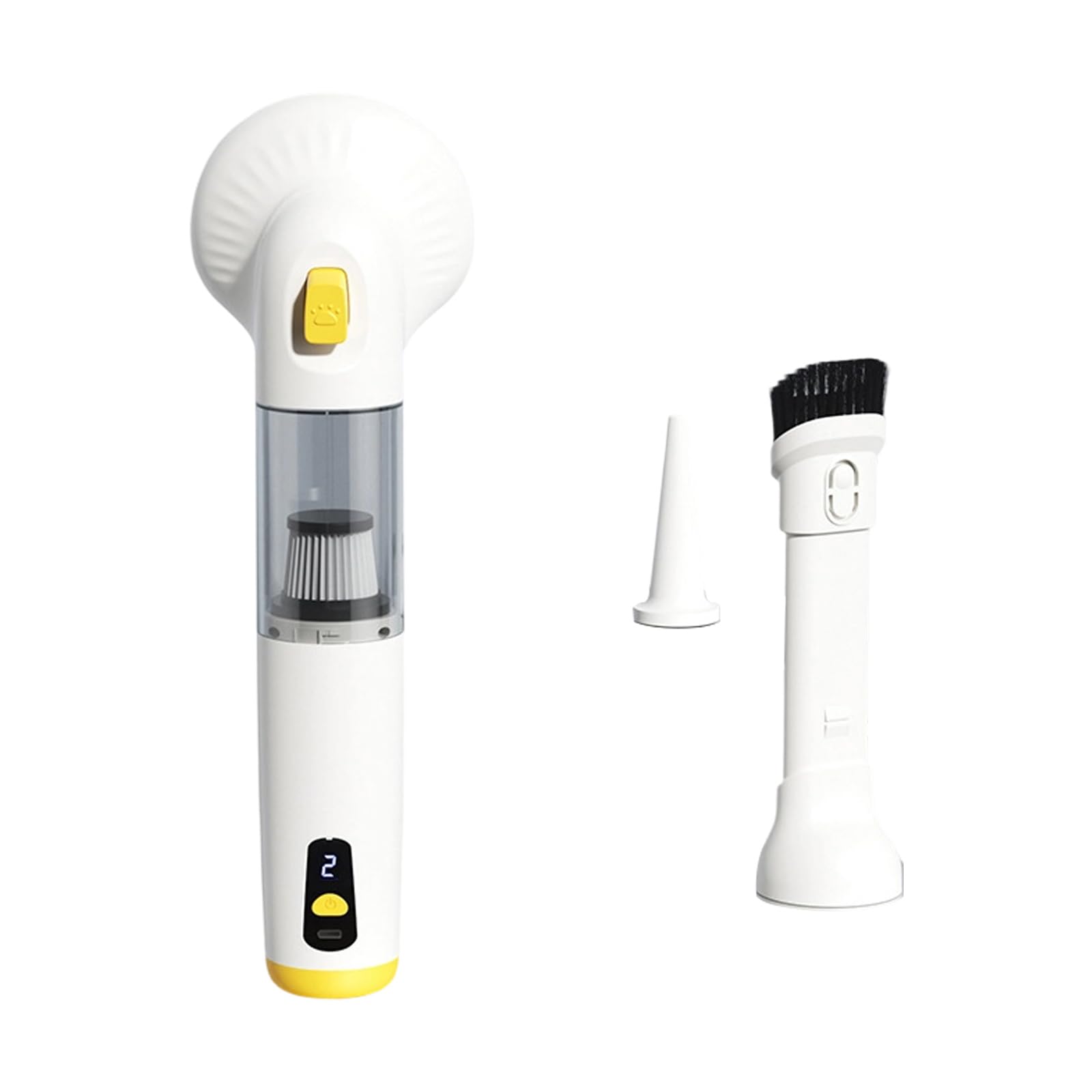 1. Aspiradora de pelo de mascotas de succión fuerte con peine desmontable. Depilación eficiente y diseño compacto para usar en casa cuando viajas. Limpiador de pelo de mascotas con peine