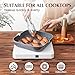 SENSARTE Nonstick Grill Pan for Stove Tops, Versatile Griddle with Pour Spouts, Square Big Cooking Surface, Durable Skillet Indoor & Outdoor Grilling. PFOA Free, 9.5 Inch