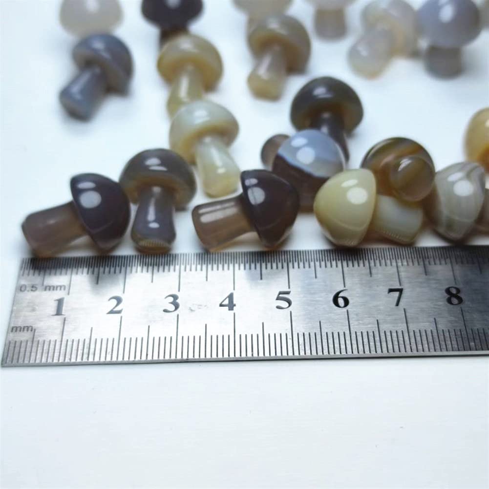 Piedra de ágata de Cristal, Cristal de Cuarzo Natural, Maceta en Forma de Hongo y decoración de peceras Equilibrio decoración de Piedras Preciosas Inicio Colecciones (Size : One Size)