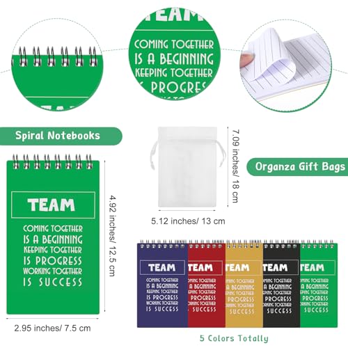 Kit papeterie collaborateur : 25 blocs-notes à spirale et stylos