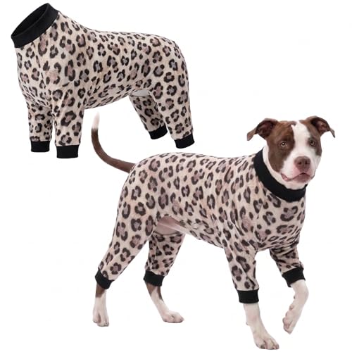 LovinPet Large Dog Pajamas, All-Season Animal Print, Multicolor, M