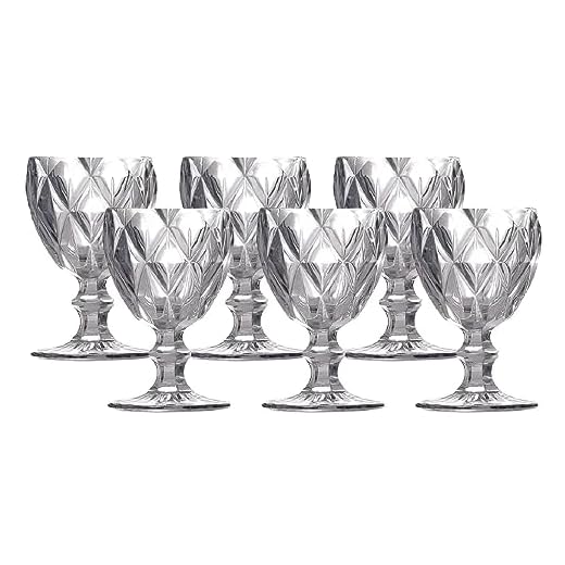 Jogo de Taça Diamante Clear 330ml Transparente