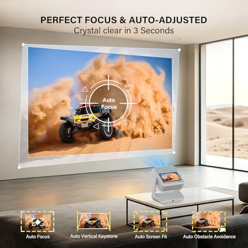 Image of Aepuesem Smart Outdoor Projector with TouchScreen & Built-in App Store