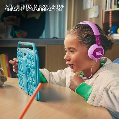 JBL Junior 320 – Kabelgebundene On-Ear-Kinderkopfhörer mit sicherem Klang (< 85 dB), integriertes Mikrofon… – Ansicht 4
