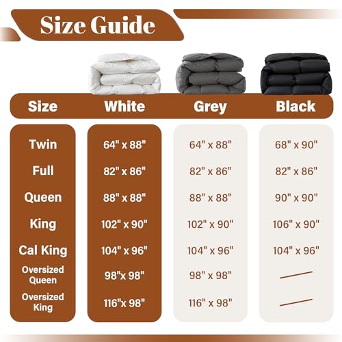 Cosybay DOWN CF-K Feather Comforter Filled With Feather & Down Fiber King Size- All Season White King Size Duvet Insert- Luxurious Hotel Bedding Comforters thumb #5