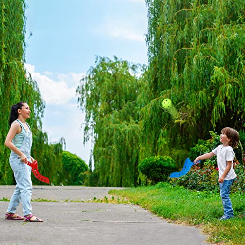 TOYANDONA Scoop Ball Game Interesting Interactive Funny Toss & Catch Set Outdoor Sports Beach Game for Kids Scoop Air Toss for Activity Backyard Classic Garden Lawn Party (Random Color) - Image 3