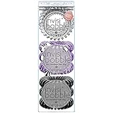 invisibobble ORIGINAL and POWER, the traceless and original spiral shaped hair ring, color: purple, clear, black, 9 hair ties per packaging, price discount