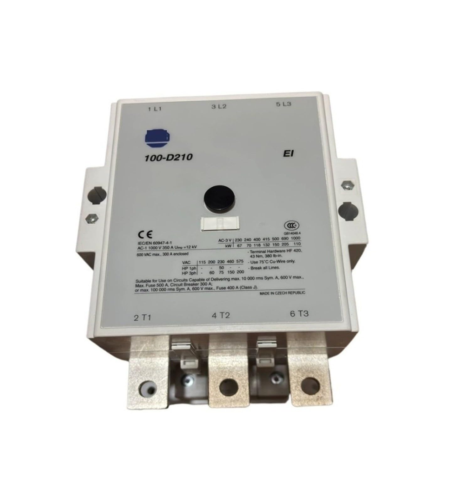 Contactor de CA de alta potencia 100-D210EN11 for control de motores