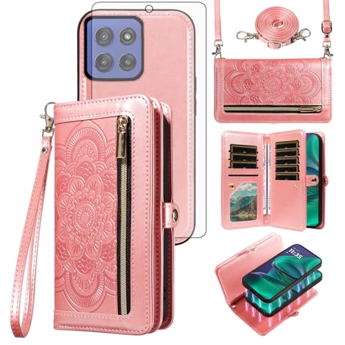 Protection Moto G Stylus 5G 2025 portefeuille XT2517-1 avec verre trempé femme