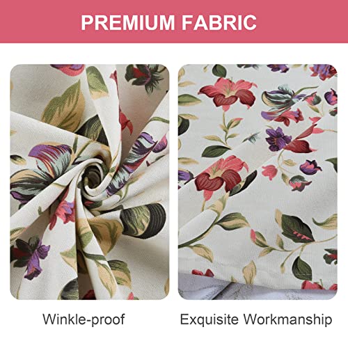 Arquiel Tafelkleed met bloemenprint, rechthoekig kreukvrij wasbaar tafelkleed, duurzaam polyester tafelkleed voor keuken, eetkamer (140 x 180 cm) - Afbeelding 3