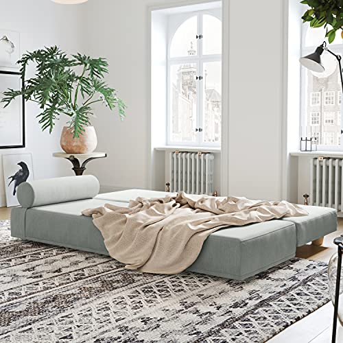 Jaxx Alon Daybed | Fold-Out Sleeper | Queen-Size Mattress - Ice #TOP2