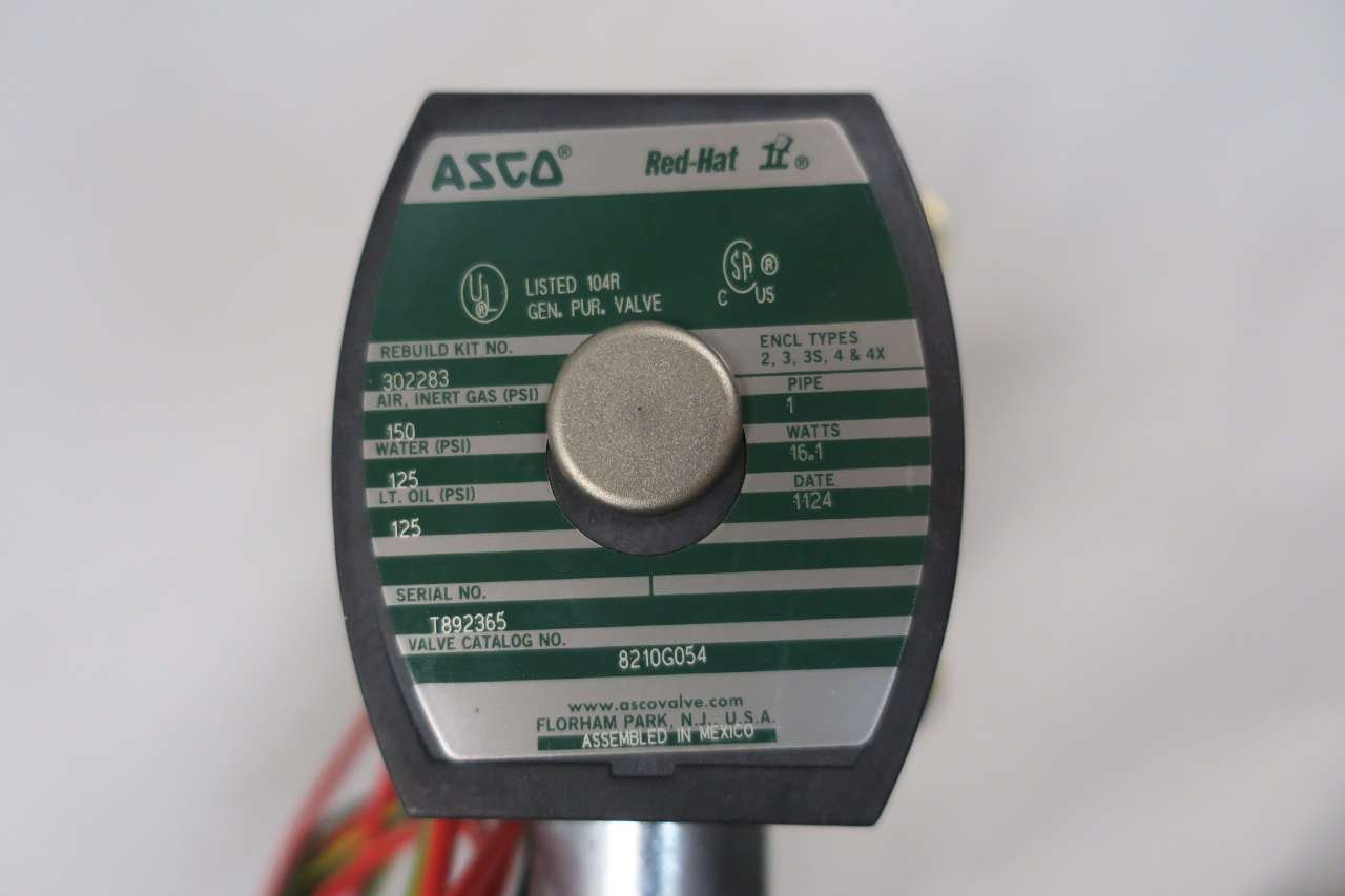 ASCO 8210G054 RED-HAT II Solenoid Valve 120V-AC 1 in NPT D573774