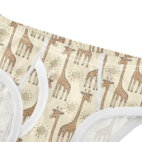 Boys' Exclusive Briefs Toddler Underwear 95% Combed Cotton Boxerbriefs 2T Giraffe Pattern 794