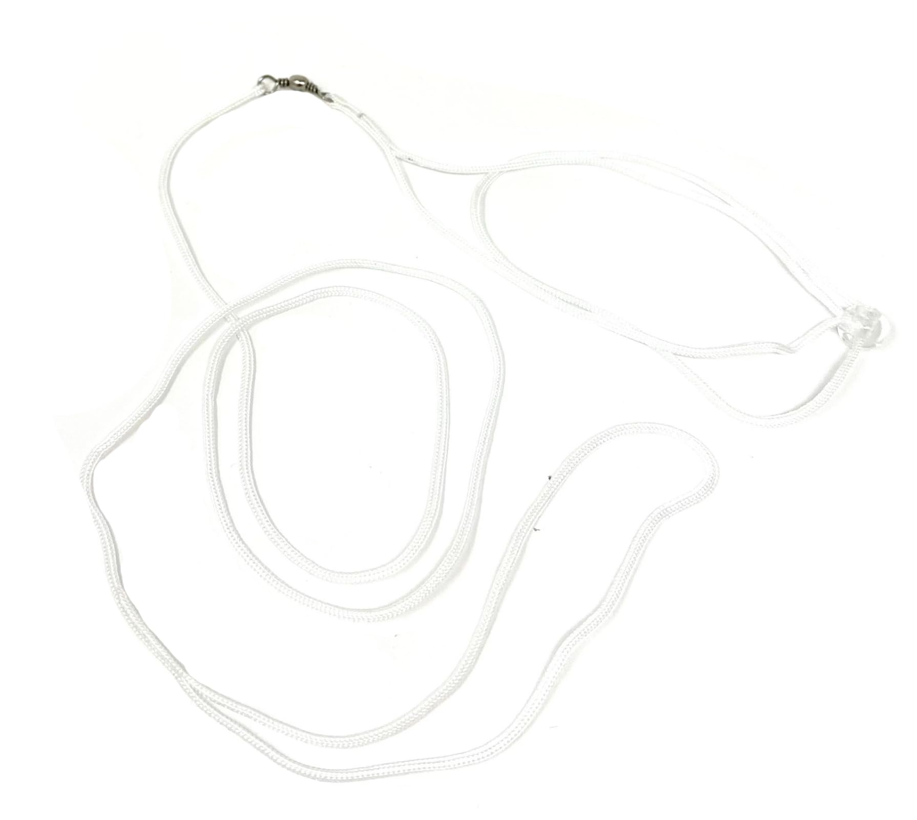 ShowLeine Demonstration Lead for Dog Show Lead Nylon for Small Medium and Large Dogs White 1.5 mm x 120 cm