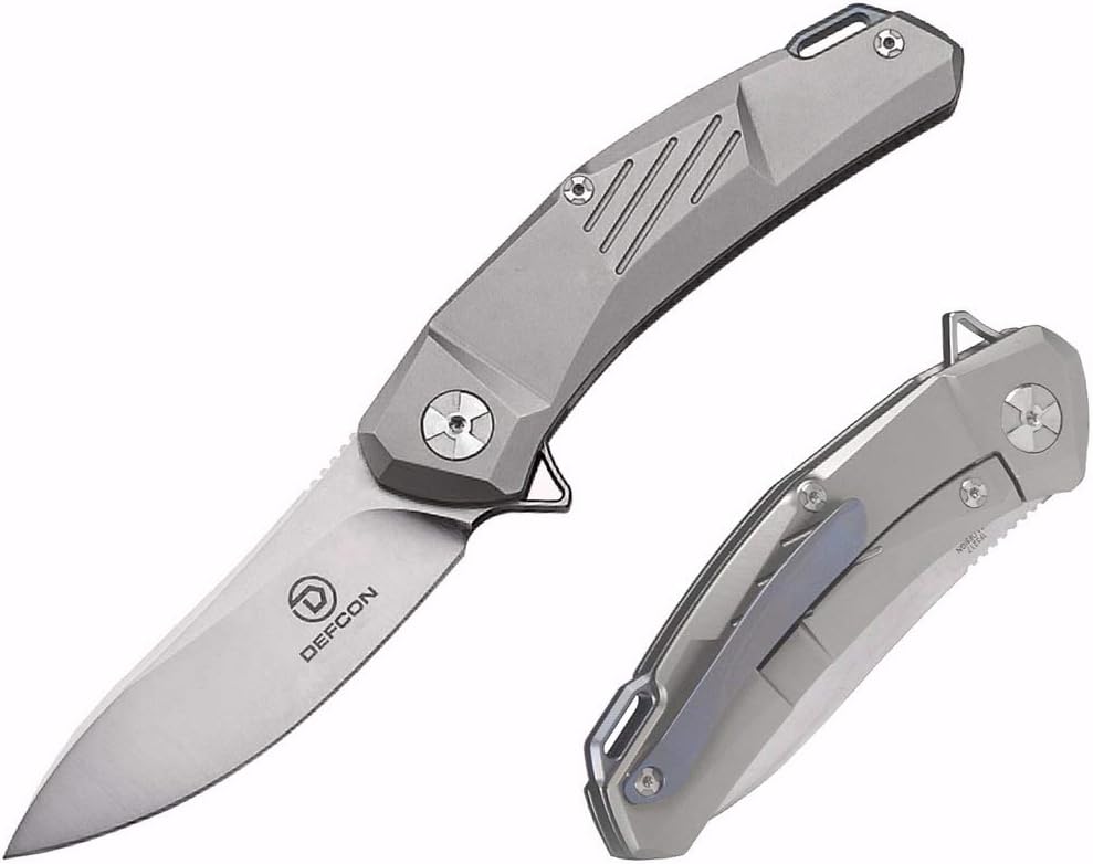 DEFCON Jungle Knife Series D2 Blade Titanium EDC Folding Pocket Tactical Knife