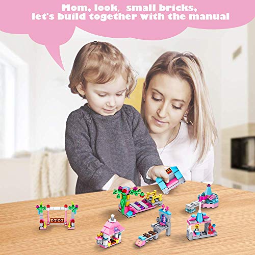 VATOS Prinzessin Burg Bausteine Spielzeug ab 6 7 8 9 10 11 12 Jahre für Mädchen, 568 Stück Kreativ… – Bild 6