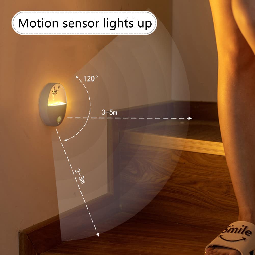 WOLONG Veilleuse avec détecteur mouvement veilleuse portable pour enfants veilleuse usb chambre d'enfant Veilleuse LED pour cuisine escalier chambre coucher lumières placard lumières d'allée