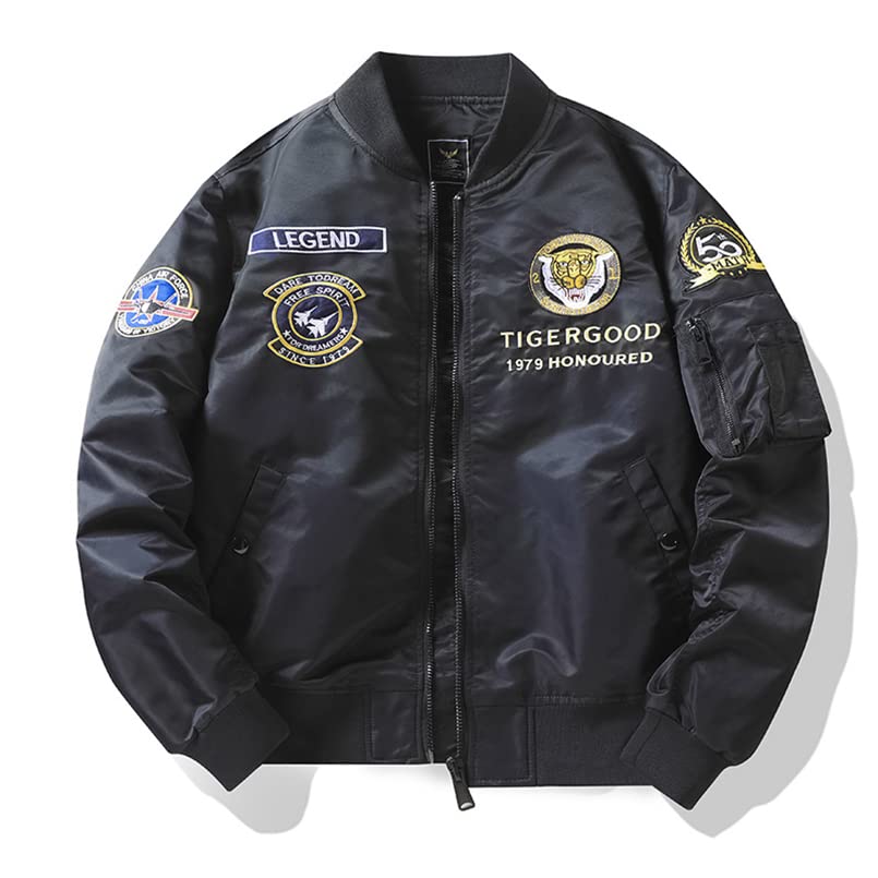 Aoleaky Autumn/Winter Bomber Jacket Sukajan Embroidery,Japanese Baseball Pilot Coat3