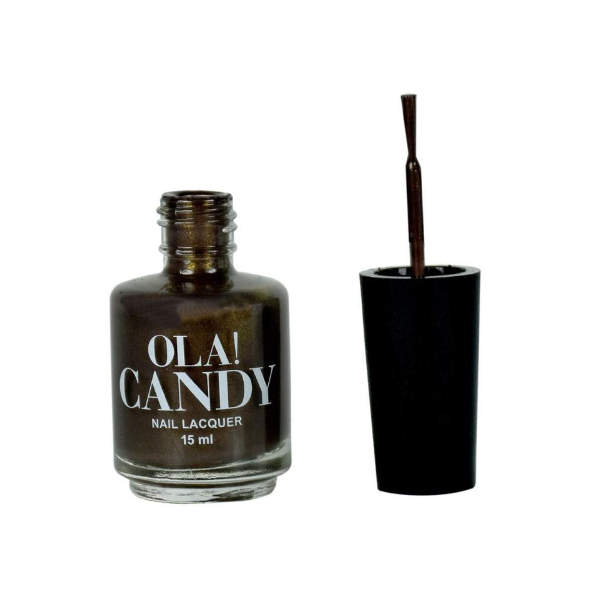 Ola Candy Rescue Me Back Nail Polish for Women (Off Black, 15 ml)