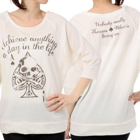 Amazon ソウル オブ フリーダム Soul Of Freedom 7分袖スカルプリントドルマンカットソー Tシャツ カットソー 通販