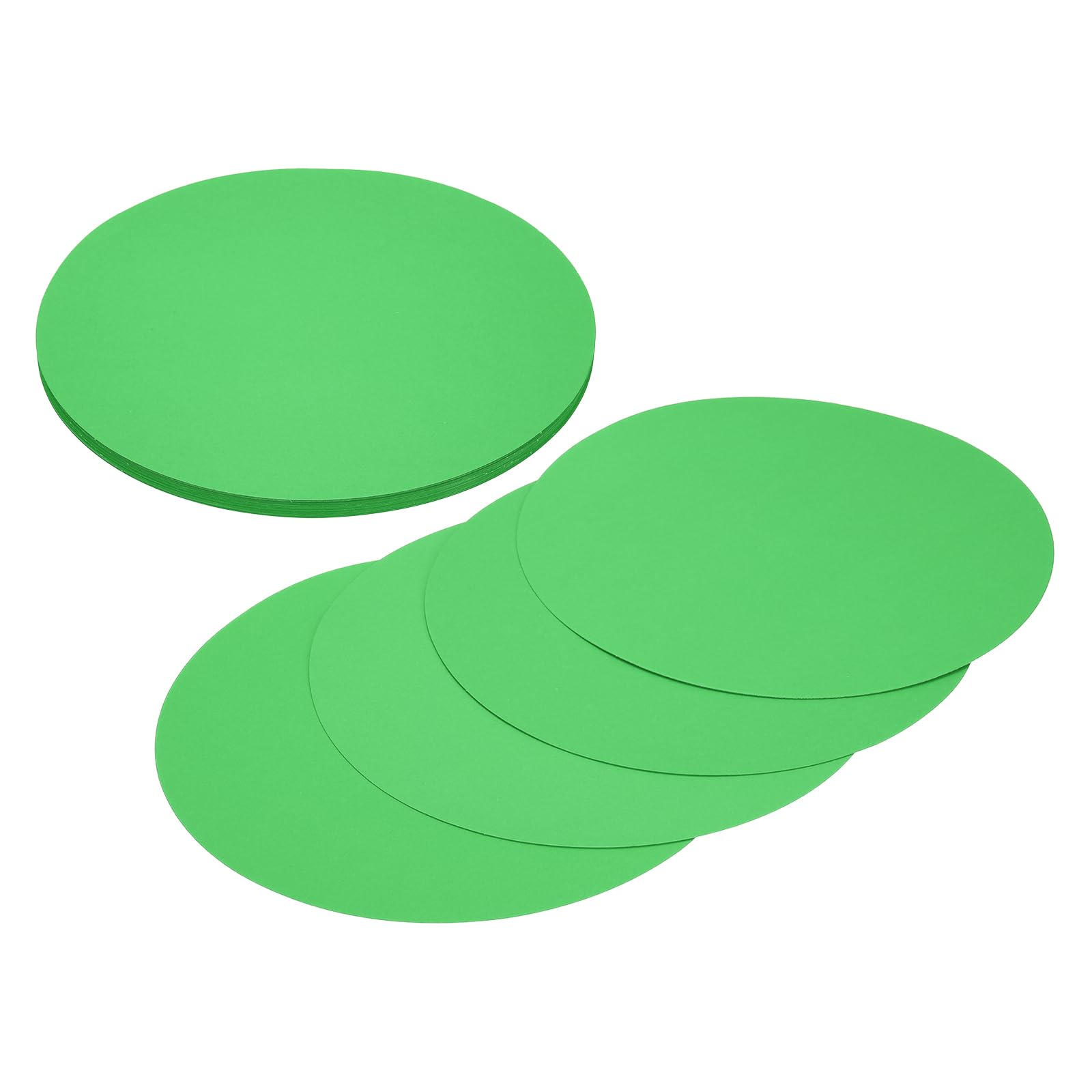 sourcing map 24 Pcs Circle Card Stock, 9.8 Inch Round Cutouts Paper Thick Cardboard Circles for Crafts Paint Supply DIY Projects Bulletin Board Decor, Green