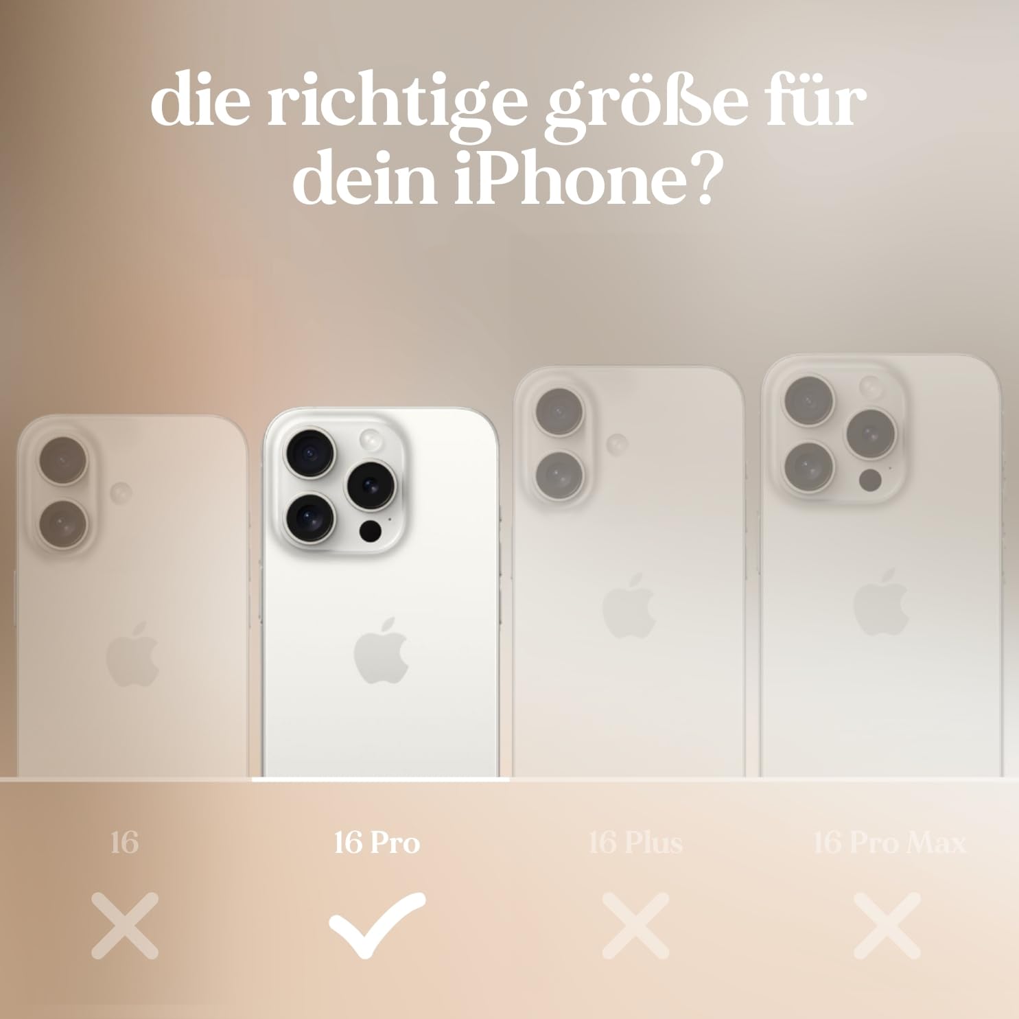 Woodcessories - Change Case, Nachhaltige Handykette abnehmbar kompatibel mit iPhone 16 Pro Hülle mit Band Dove White - biologisch abbaubar