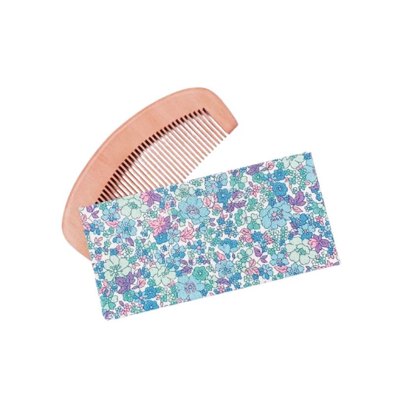 Amazon | 名入れ 桃の木櫛 椿油漬け 木製 ケース付き（約5cm×12.8cm