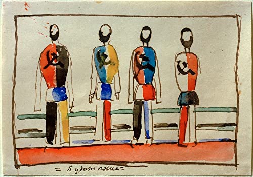 Pintura murales decor lienzo de Malevich 60x90cm: cuadro moderno para decoracion del hogar