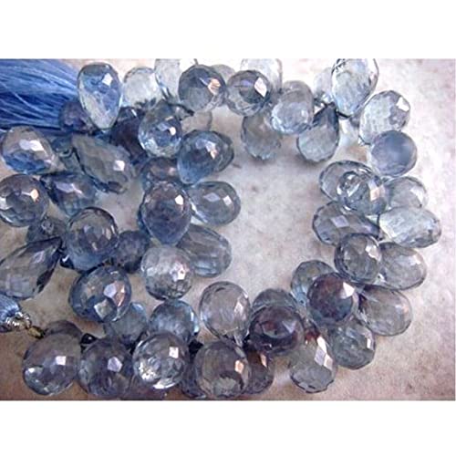 Quartz bleu Iolite anti ternissement en perles de 10x7mm pour réparer des bijoux cassés