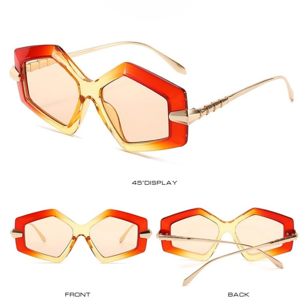 Unikalne damskie okulary przeciwsłoneczne w stylu retro, wyjątkowe soczewki, specjalne odcienie, UV400, męskie, punkowe, duże okulary przeciwsłoneczne z filtrem UV400