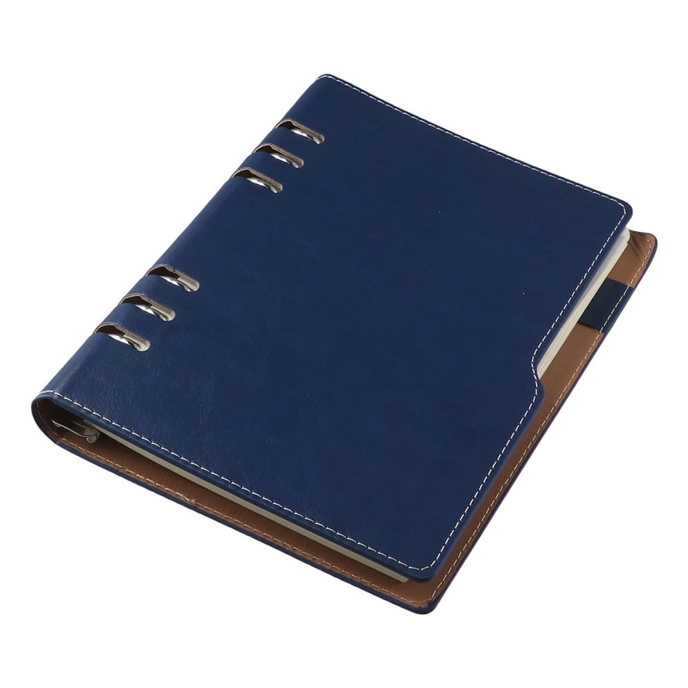 Carnet A5 rechargeable en cuir bleu : ne perdez plus jamais vos notes