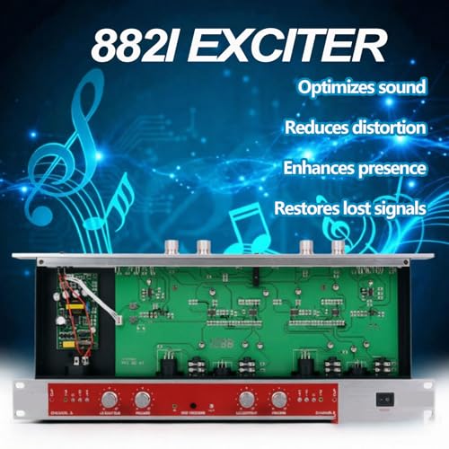 Procesador de Audio Profesional, Excitador y Maximizador de Sonido, Reducción de Distorsión, Ajuste de Frecuencias Graves y Agudas, para Karaoke Doméstico, Escenario y Estudio miniatura 2