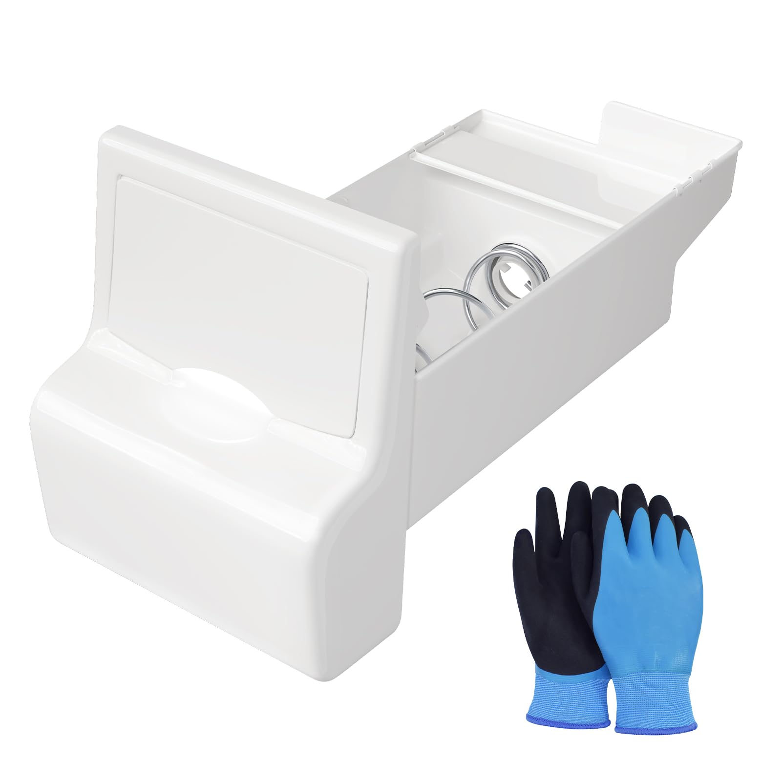 Upgraded 241860803 Refrigerator Ice Bucket Assembly Compatible with Frigidaire Ice Maker Replacement Ice Bin Container Parts