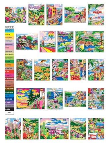Creative Haven Wanderlust Color by Number (Adult Coloring Books: World & Travel) - Image 3