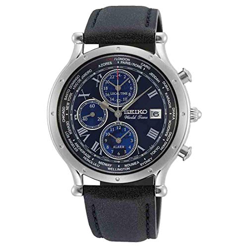Preisvergleich Produktbild Seiko Herren Analog Quarz Uhr mit Leder Armband SPL059P1