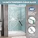 GETPRO Semi-Frameless Shower Door Double Sliding 56-60 in. W x 72 in. H Bypasss Bathroom Glass Shower Sliding Doors,1/4 inch Clear Tempered Glass Door for Walk-in Shower Brushed Nickel