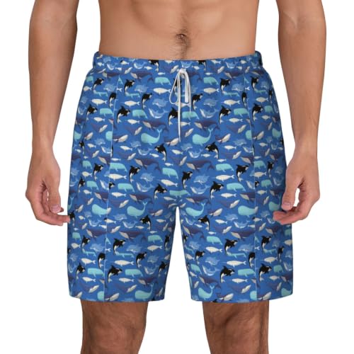 Short de bain homme motif baleine idéal pour la plage