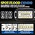 Flush Mount LED Light Pods, BUNKER INDUST 2Pcs 6 Inch Spot Flood Combo Beam 6000 LM Triple Row Driving Off Road Light Bar Waterproof Led Work Light for Golf Cart Trucks Tractor SUV 4x4 ATV UTV