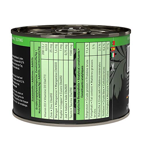 catz finefood Purrrr Pferd Monoprotein Katzenfutter nass N° 123, für ernährungssensible Katzen, 70% Fleischanteil, 6 x 200g Dose