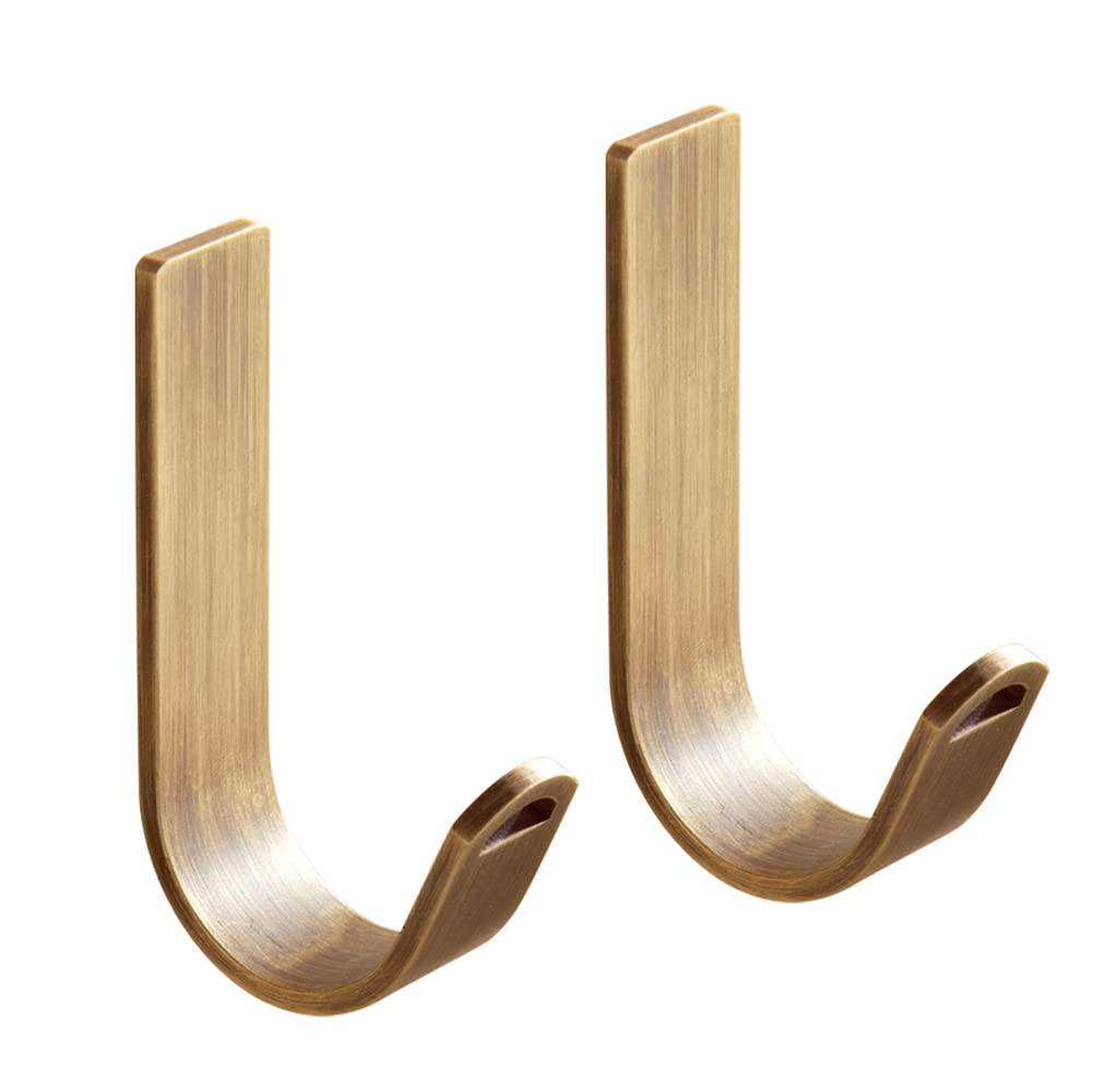 Set di 5 ganci decorativi da parete in ottone, per accessori da