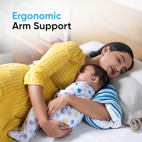 Image of Frido Cradle Arm Baby Feeding Pillow | Ergonomic Support for Nursing, Bottle Feeding & Soothing | Hypoallergenic Fabric & Microfiber Padding | Comfort for Baby & Reduces Arm Fatigue for Mom | Blue